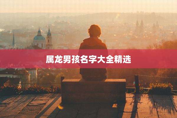 属龙男孩名字大全精选