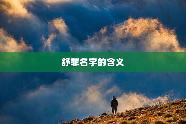 舒菲名字的含义