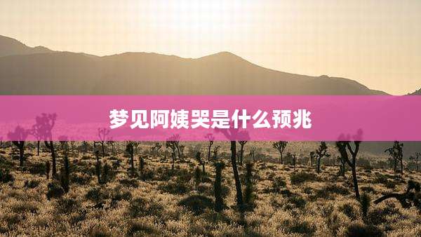 梦见阿姨哭是什么预兆