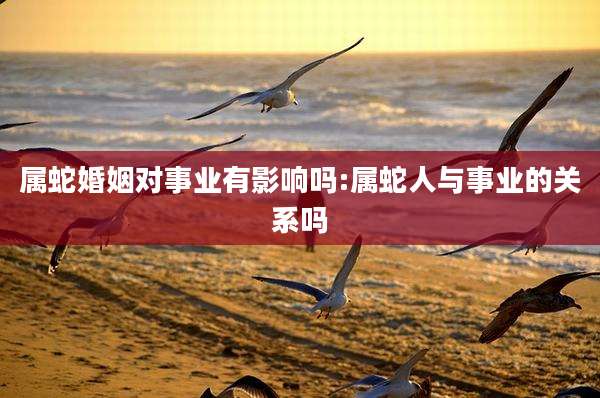 属蛇婚姻对事业有影响吗:属蛇人与事业的关系吗