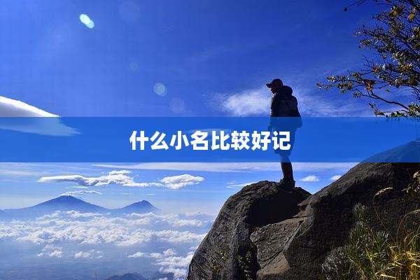 什么小名比较好记