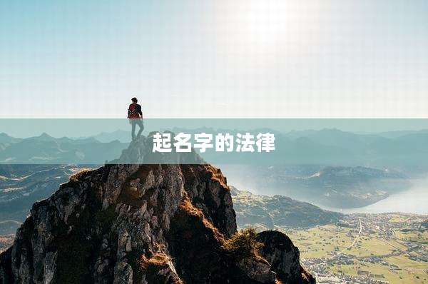 起名字的法律