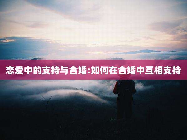 恋爱中的支持与合婚:如何在合婚中互相支持