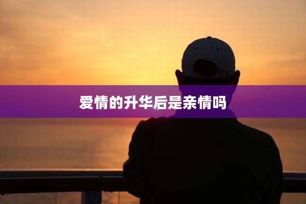 爱情的升华后是亲情吗