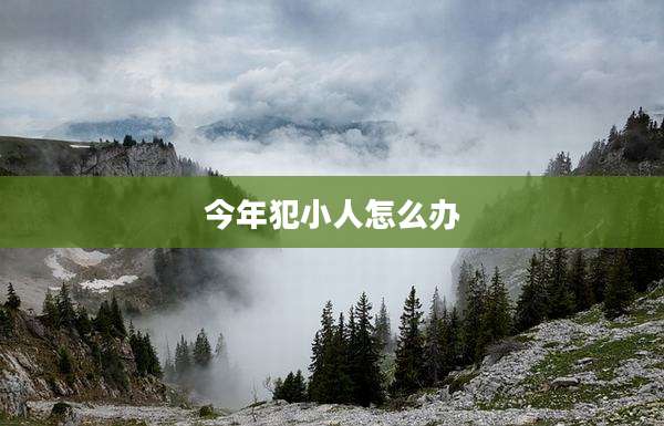 今年犯小人怎么办