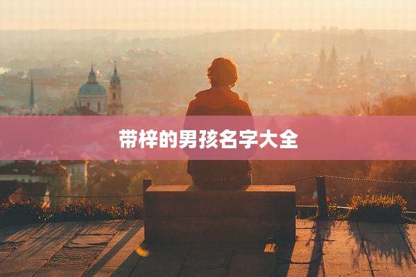 带梓的男孩名字大全