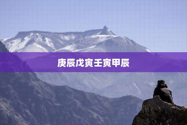庚辰戊寅壬寅甲辰