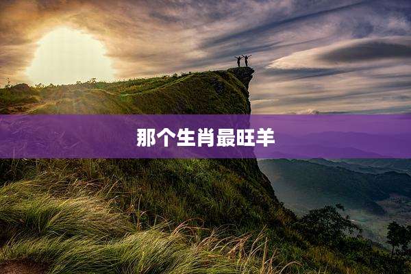 那个生肖最旺羊