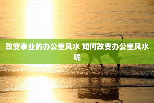 改变事业的办公室风水 如何改变办公室风水呢