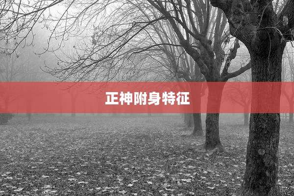 正神附身特征