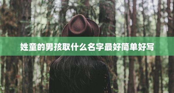 姓童的男孩取什么名字最好简单好写