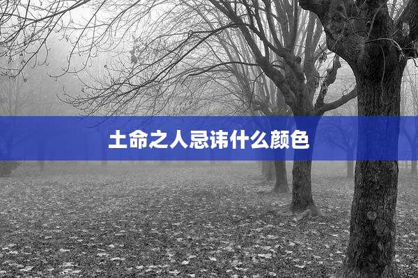 土命之人忌讳什么颜色