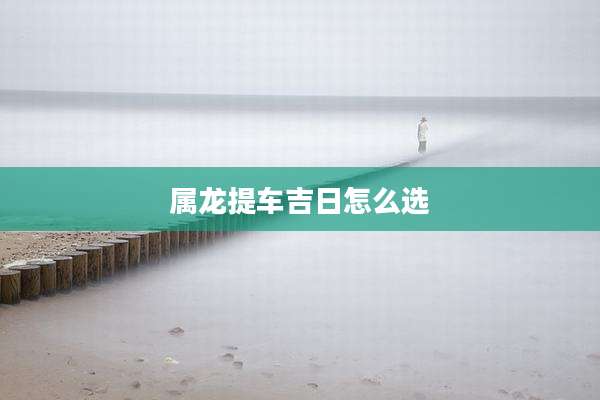 属龙提车吉日怎么选