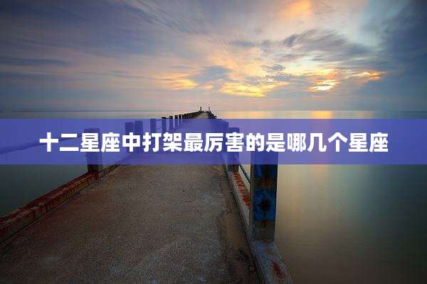十二星座中打架最厉害的是哪几个星座