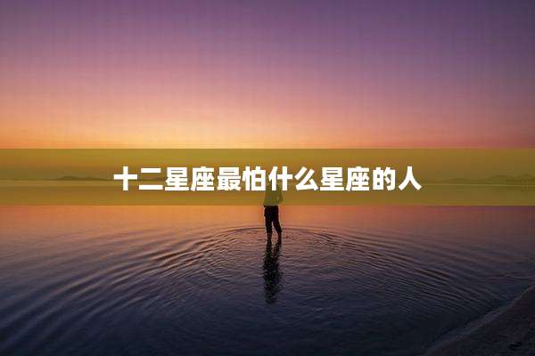 十二星座最怕什么星座的人