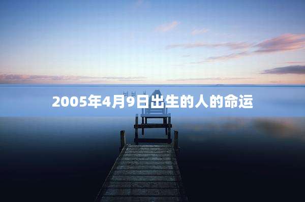 2005年4月9日出生的人的命运