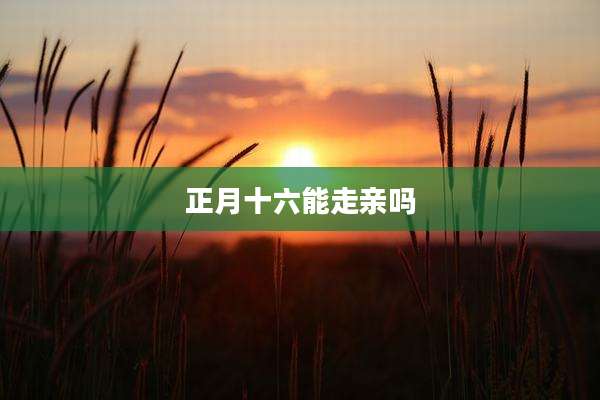 正月十六能走亲吗