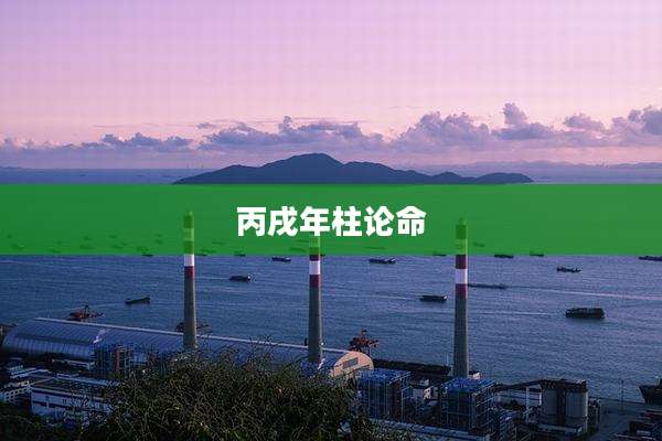 丙戌年柱论命