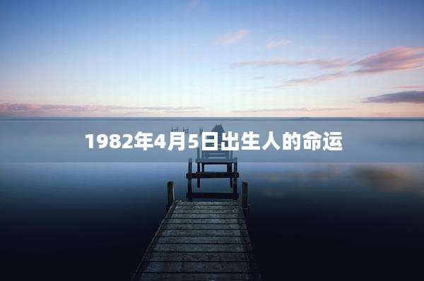 1982年4月5日出生人的命运