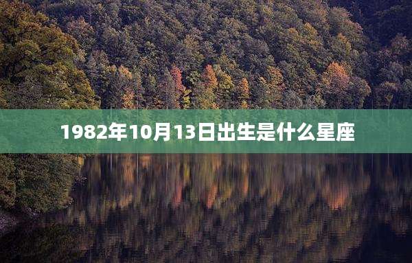 1982年10月13日出生是什么星座