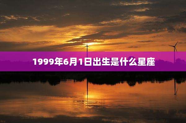 1999年6月1日出生是什么星座