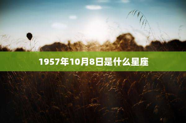 1957年10月8日是什么星座