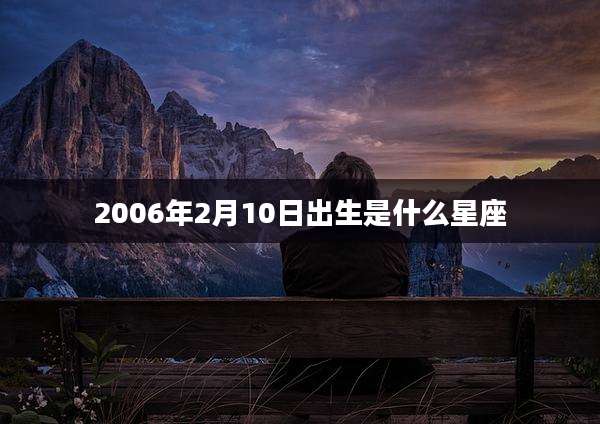 2006年2月10日出生是什么星座