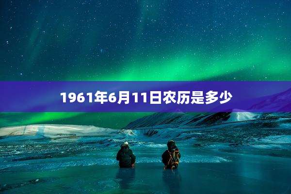 1961年6月11日农历是多少