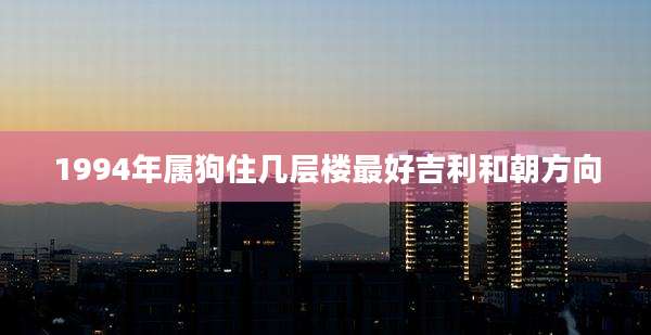 1994年属狗住几层楼最好吉利和朝方向