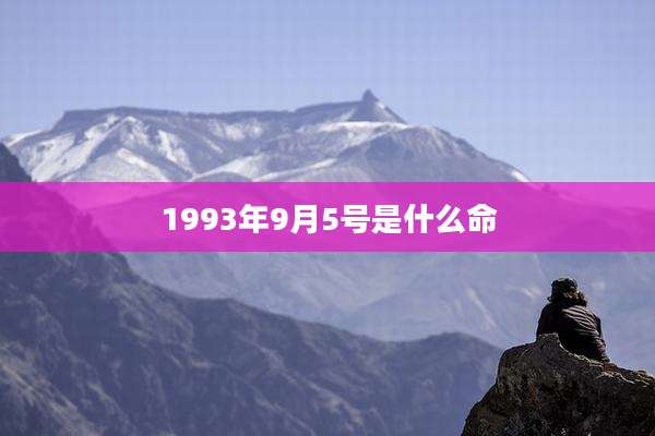 1993年9月5号是什么命
