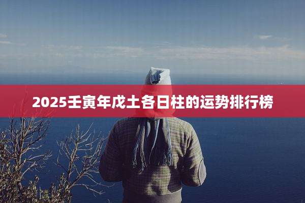 2025壬寅年戊土各日柱的运势排行榜