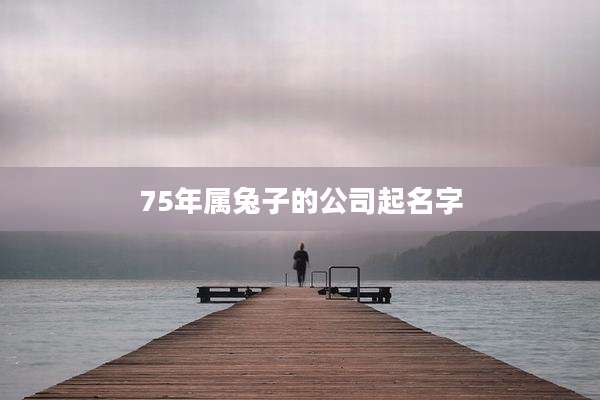 75年属兔子的公司起名字