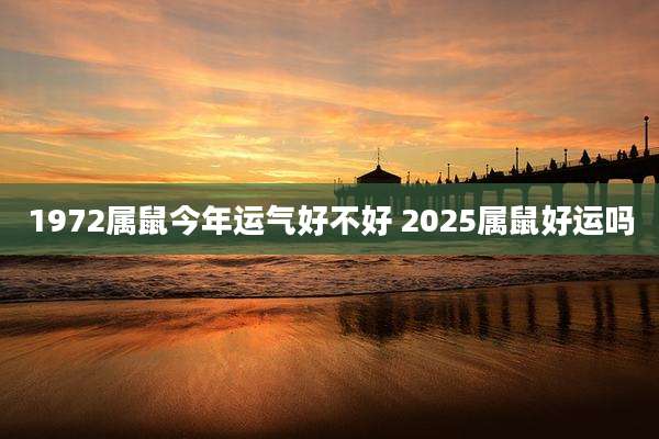 1972属鼠今年运气好不好 2025属鼠好运吗