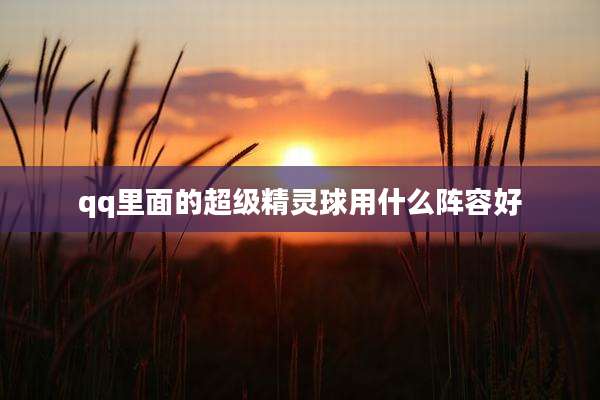 qq里面的超级精灵球用什么阵容好