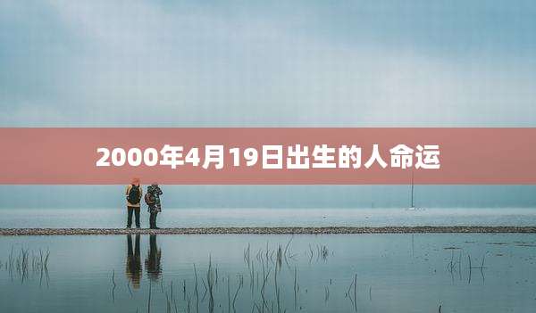 2000年4月19日出生的人命运