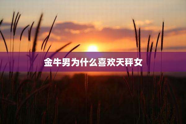 金牛男为什么喜欢天秤女