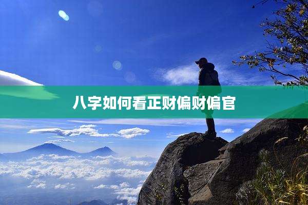 八字如何看正财偏财偏官