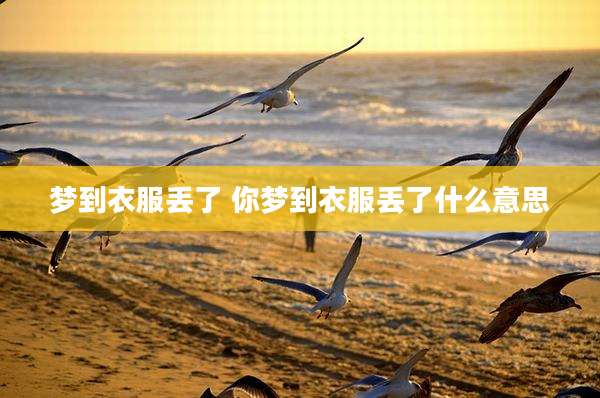 梦到衣服丢了 你梦到衣服丢了什么意思