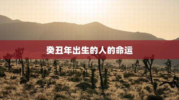 癸丑年出生的人的命运