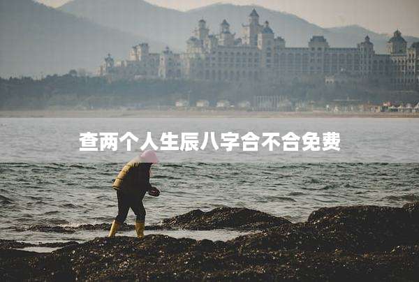 查两个人生辰八字合不合免费