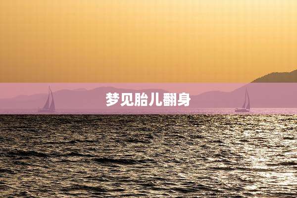 梦见胎儿翻身