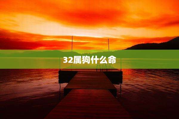 32属狗什么命