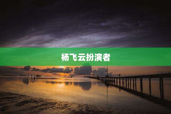 杨飞云扮演者