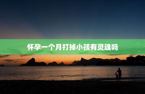 怀孕一个月打掉小孩有灵魂吗