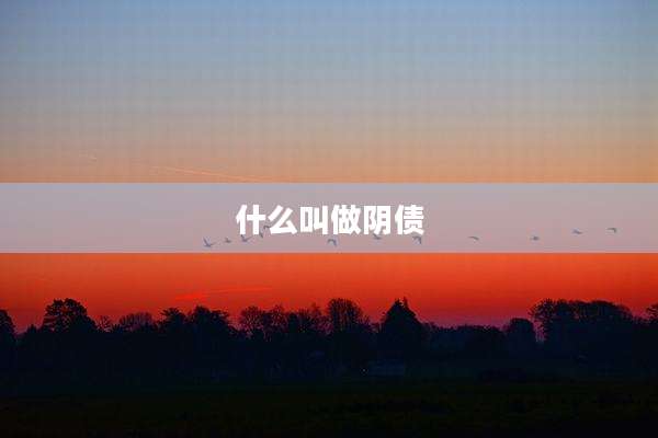什么叫做阴债