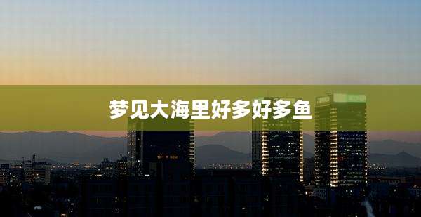 梦见大海里好多好多鱼