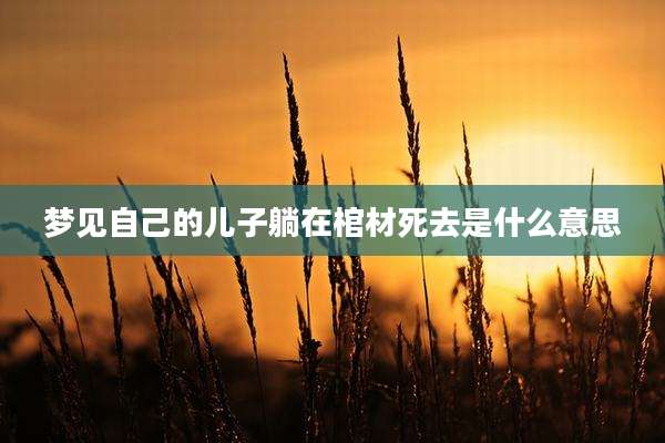 梦见自己的儿子躺在棺材死去是什么意思