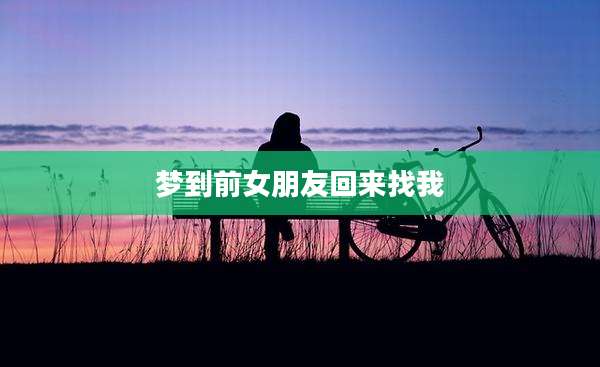 梦到前女朋友回来找我