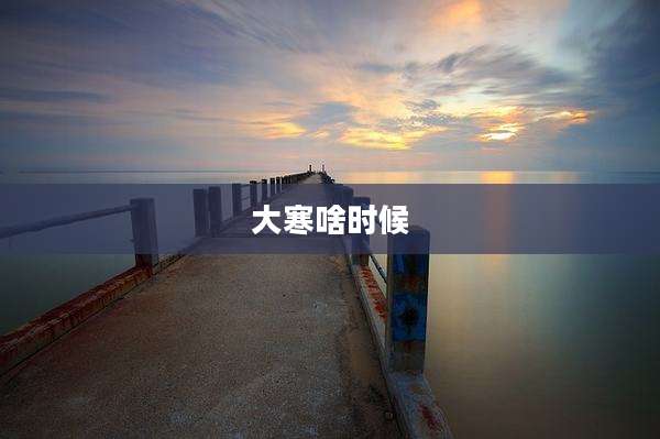 大寒啥时候