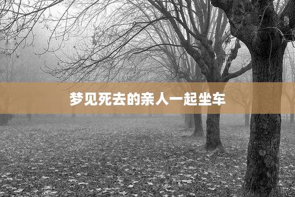 梦见死去的亲人一起坐车